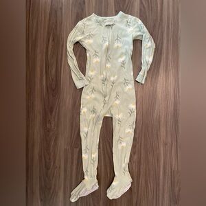Carter's Girls Floral Green and White Footies Soft Cotton One Piece size 5T